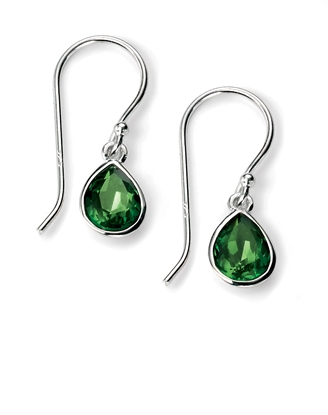 Picture of Fern Green Pear Shape Swarovski Crystal Earrings