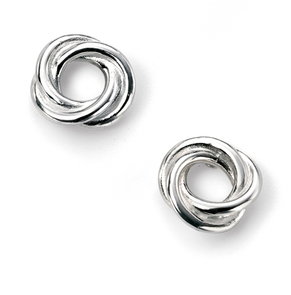 Picture of 3 Twisted Interlocking Circle Stud Earrings