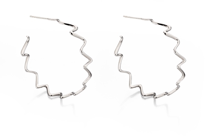 Picture of Water Wave Hoop Earrings