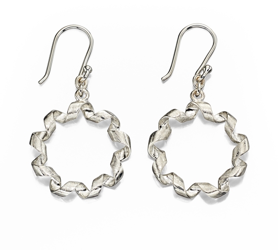 Picture of Scratch Finish Round Twist Earrings
