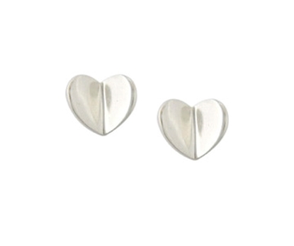 Picture of Silver Designer Flutter Heart Stud 008 Earring Pair