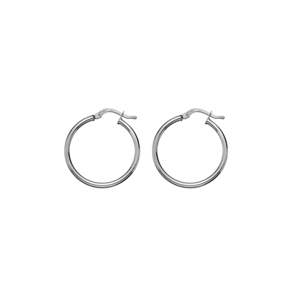 Picture of Silver hoop 20mm round - rhodium plated