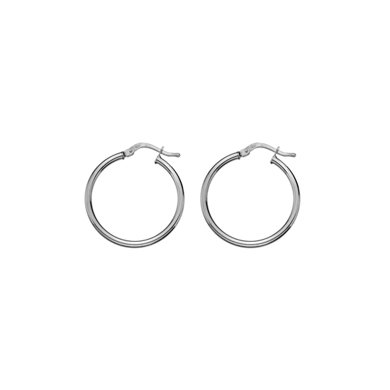 Picture of Silver hoop 20mm round - rhodium plated
