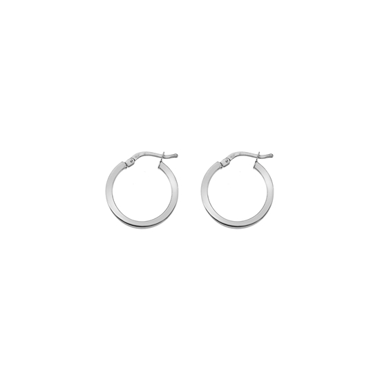 Picture of Silver hoop 15mm square - rhodium plated