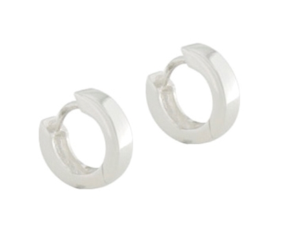 Picture of Silver Designer Small Hoop 019 Earring Pair