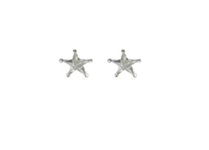 Picture of Silver Star CZ Star Earring Pair 099