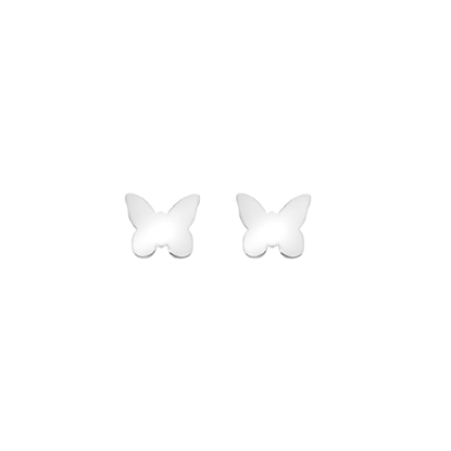 Picture of Silver Polished Butterfly Studs