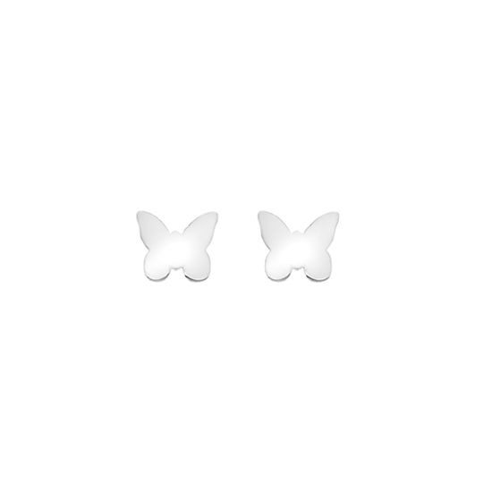 Picture of Silver Polished Butterfly Studs