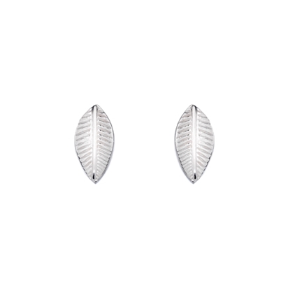 Picture of Silver leaf earring pair