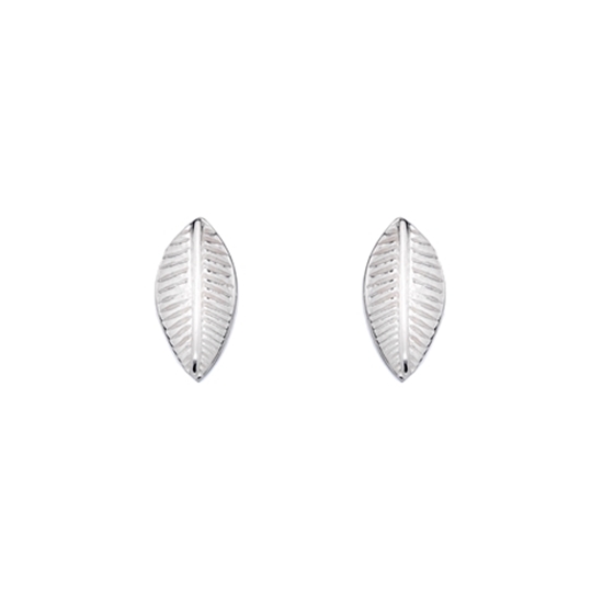 Picture of Silver leaf earring pair