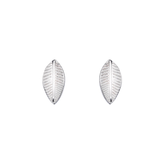 Picture of Silver leaf earring pair