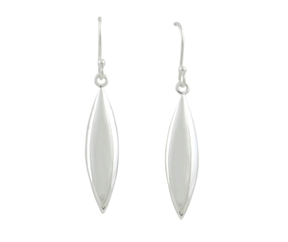 Picture of Silver Plain Sphere Drop Earrings 095