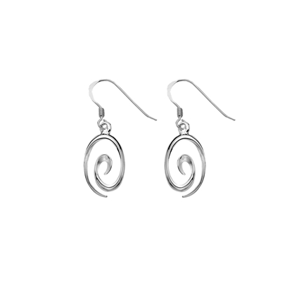 Picture of Silver Swirl Drop Earrings