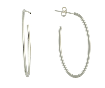 Picture of Silver Echo 1X Large Hoop Earring Pair