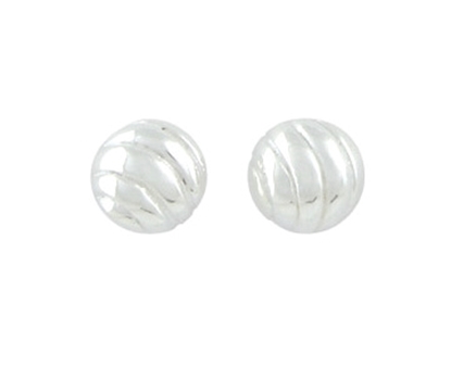 Picture of Silver Small Circle Etch Patterned Stud Earrings 080
