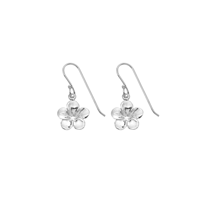 Picture of Silver Flower Drop Earrings