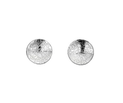 Picture of Silver Domed Pattern Earrings