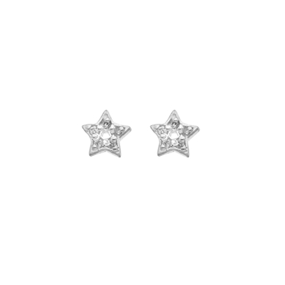 Picture of Silver CZ Set Star Earrings