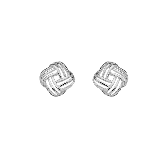 Picture of Silver triple wool mark earring pair