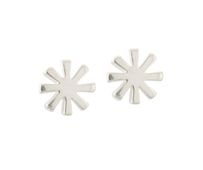 Picture of Silver Designer Snowflake Stud 009 Earring Pair