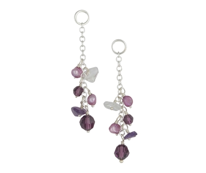 Picture of Silver Earrings 126 Purple Drop