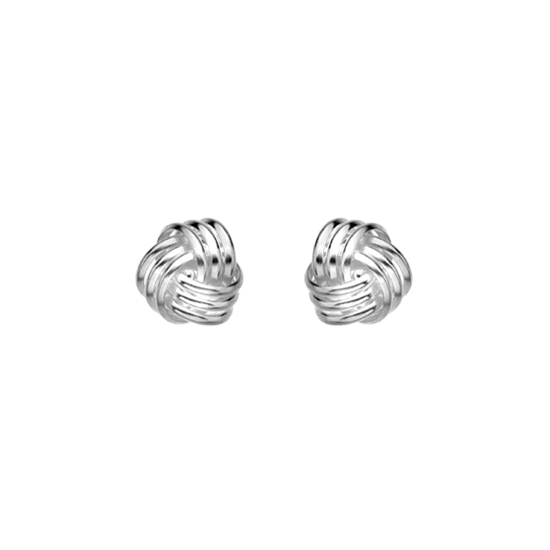 Picture of Silver 10mm Knot Earrings