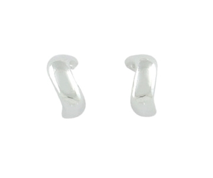 Picture of Silver Small Half Hoop Stud Earrings 085