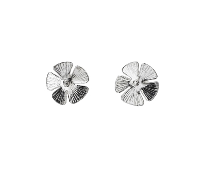 Picture of Silver Echo 1Z Flower Stud Earring Pair