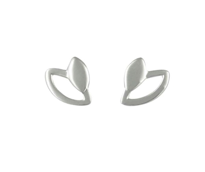 Picture of Silver Duo Leaf Stud Earring Pair 110