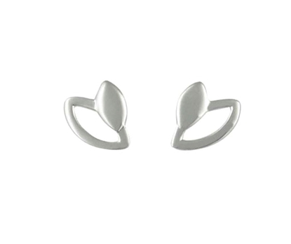 Picture of Silver Duo Leaf Stud Earring Pair 110