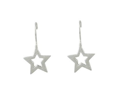 Picture of Silver Designer Star Drop Earring Pair 38
