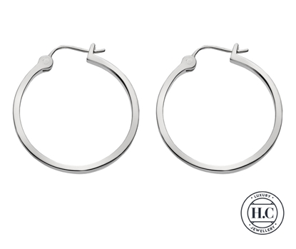 Picture of Sterling Silver H Curteis Premium Hoop Earrings