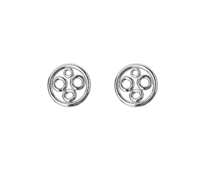 Picture of  Silver Fused Circle Earrings