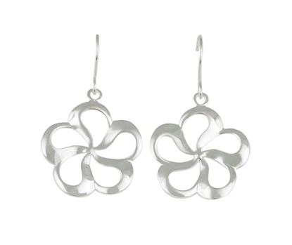 Picture of Silver Flower Drop Earring Pair 101