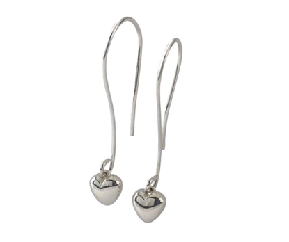 Picture of  Silver Echo 1N Heart Drop Earring Pair