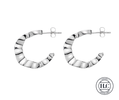 Picture of Sterling Silver H Curteis Premium Hoop Earrings