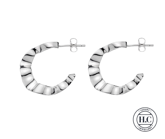 Picture of Sterling Silver H Curteis Premium Hoop Earrings
