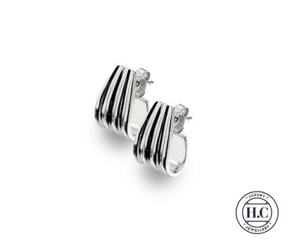 Picture of Sterling Silver H Curteis Premium Hoop Earrings