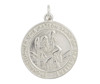 Picture of Silver Large Circular St Christopher