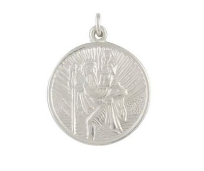 Picture of Silver Small Circular St Christopher