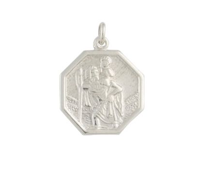 Picture of Silver Small Octagonal St Christopher