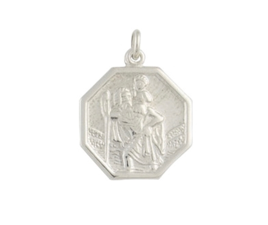 Picture of Silver Small Octagonal St Christopher