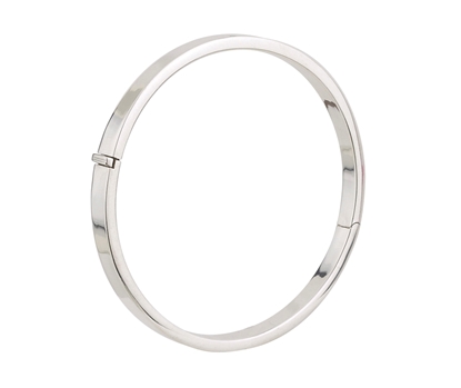 Picture of Silver Hinged Round Bangle 1