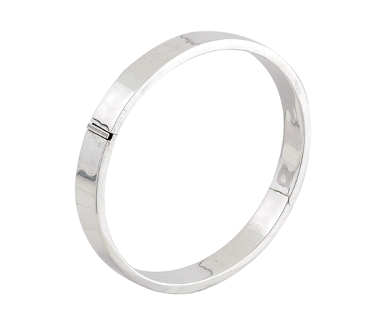 Picture of Silver Hinged Round Bangle 2