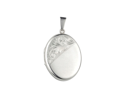 Picture of Silver Locket 2 Engraving D