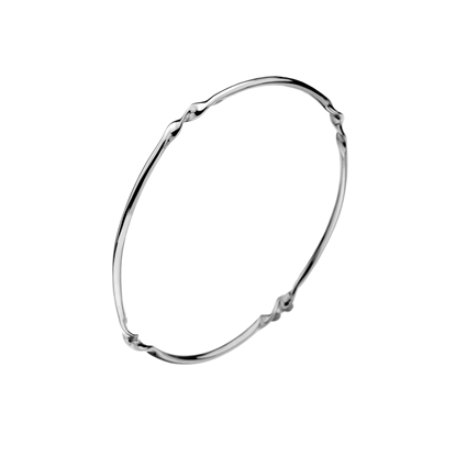 Picture of Silver Round Twist Bangle 1