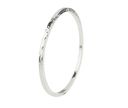 Picture of Silver Square Hammered Bangle 3