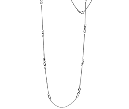 Picture of Silver Twist 3 24 Cube Station Necklace
