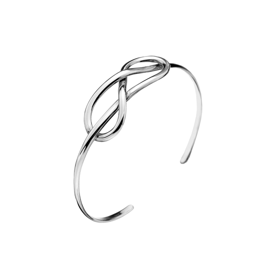 Picture of Silver Single Reef Knot Torque Bangle 14