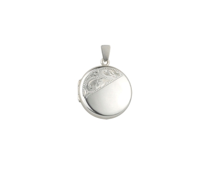 Picture of Silver Locket 6 Engraving D